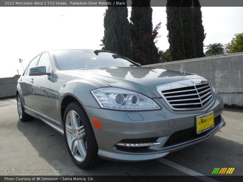 Palladium Silver Metallic / Black 2013 Mercedes-Benz S 550 Sedan