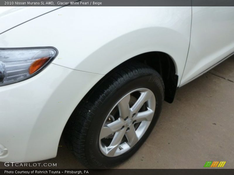 Glacier White Pearl / Beige 2010 Nissan Murano SL AWD