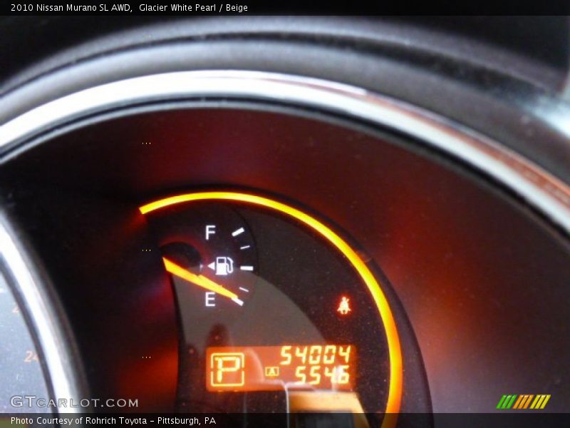 Glacier White Pearl / Beige 2010 Nissan Murano SL AWD