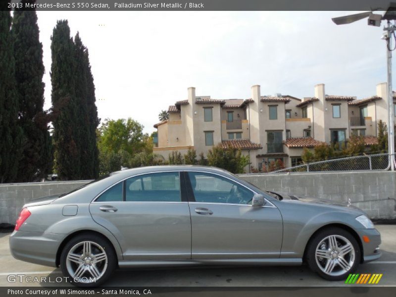 Palladium Silver Metallic / Black 2013 Mercedes-Benz S 550 Sedan
