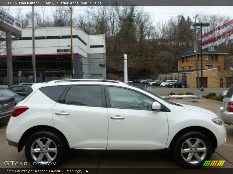 Glacier White Pearl / Beige 2010 Nissan Murano SL AWD