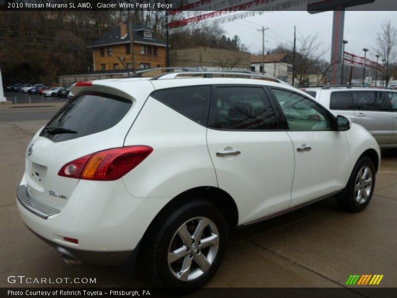 Glacier White Pearl / Beige 2010 Nissan Murano SL AWD