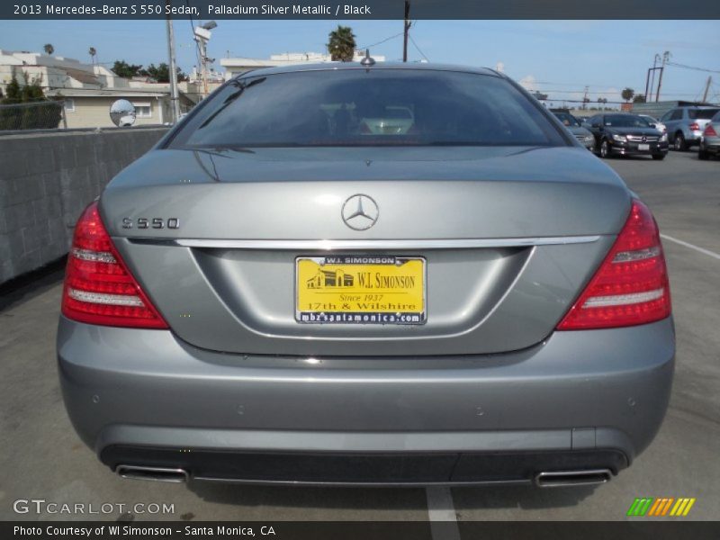 Palladium Silver Metallic / Black 2013 Mercedes-Benz S 550 Sedan