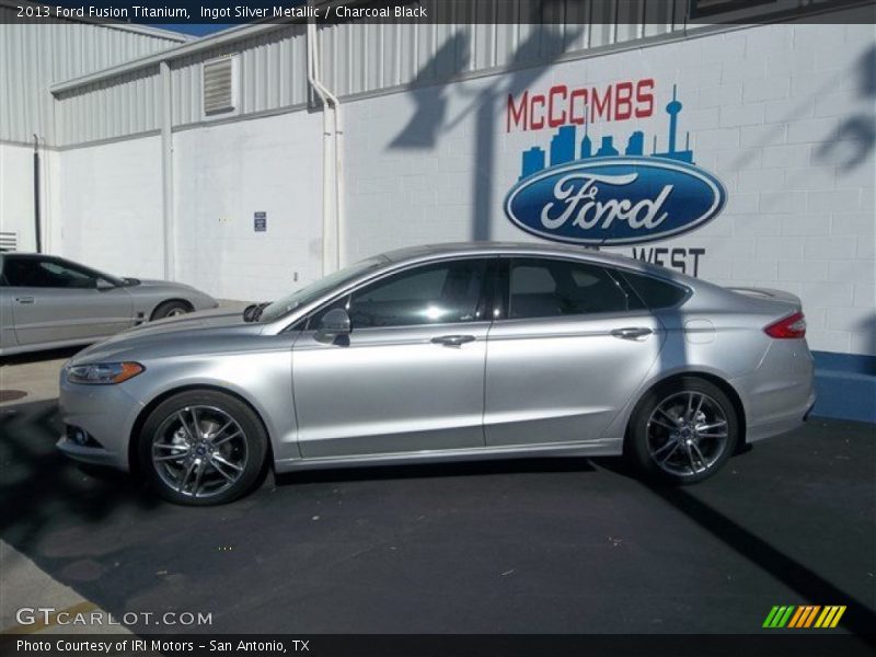 Ingot Silver Metallic / Charcoal Black 2013 Ford Fusion Titanium