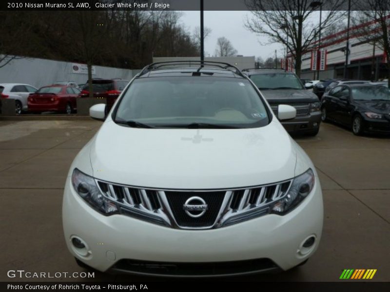 Glacier White Pearl / Beige 2010 Nissan Murano SL AWD