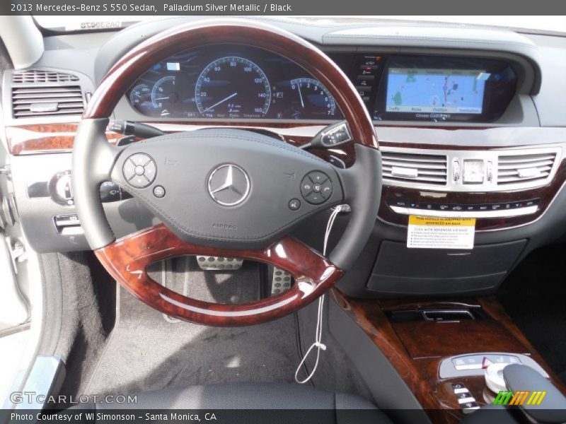 Palladium Silver Metallic / Black 2013 Mercedes-Benz S 550 Sedan