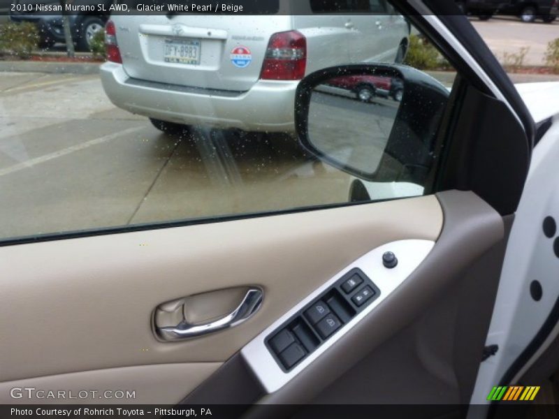 Glacier White Pearl / Beige 2010 Nissan Murano SL AWD
