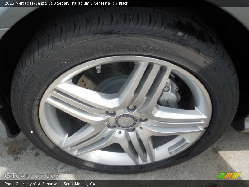 Palladium Silver Metallic / Black 2013 Mercedes-Benz S 550 Sedan