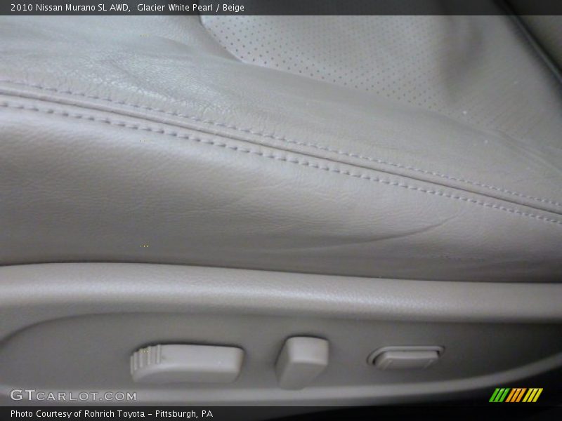 Glacier White Pearl / Beige 2010 Nissan Murano SL AWD