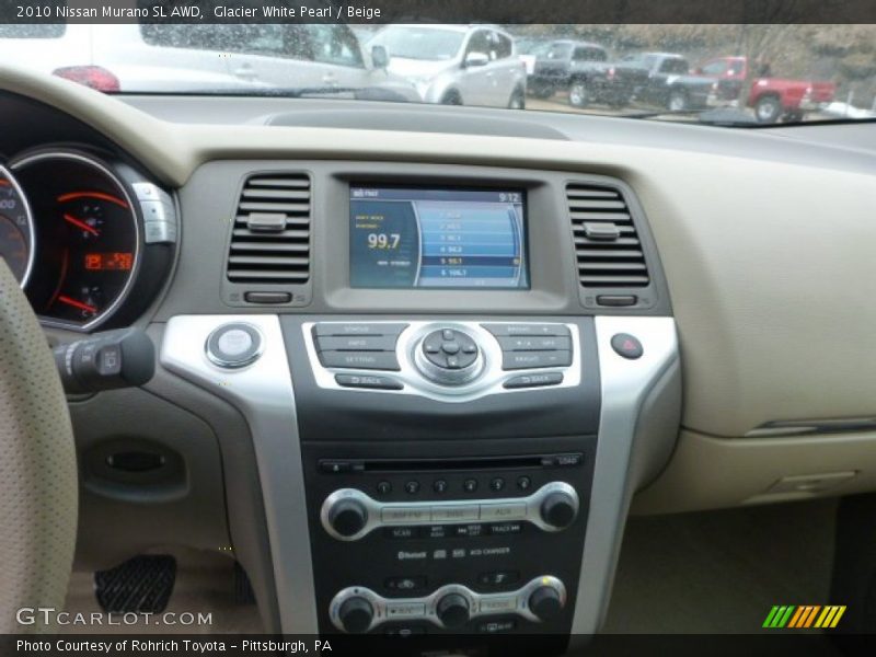 Glacier White Pearl / Beige 2010 Nissan Murano SL AWD