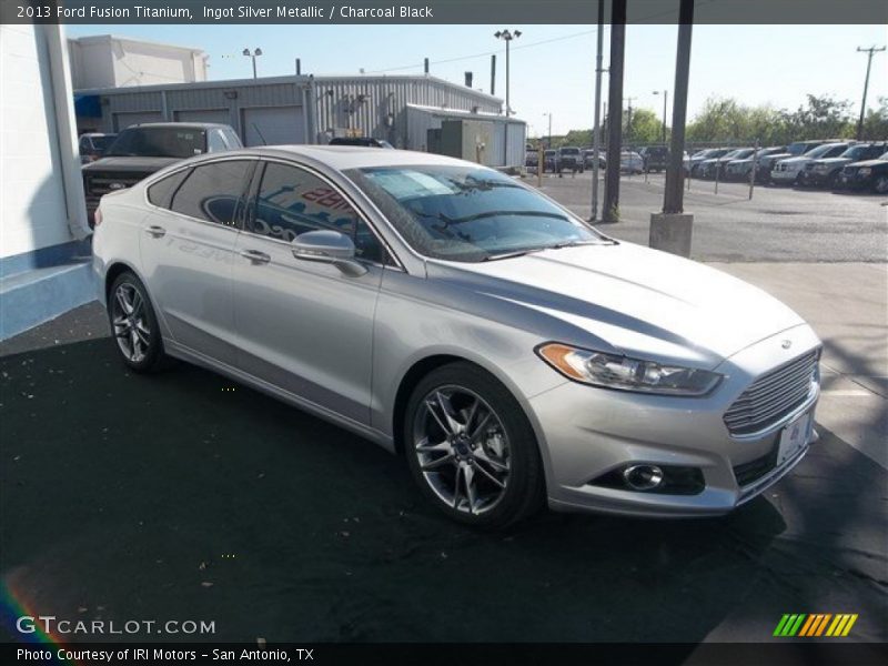 Ingot Silver Metallic / Charcoal Black 2013 Ford Fusion Titanium