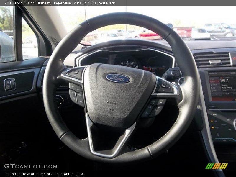 Ingot Silver Metallic / Charcoal Black 2013 Ford Fusion Titanium