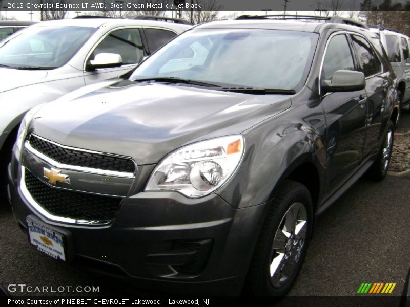 Steel Green Metallic / Jet Black 2013 Chevrolet Equinox LT AWD