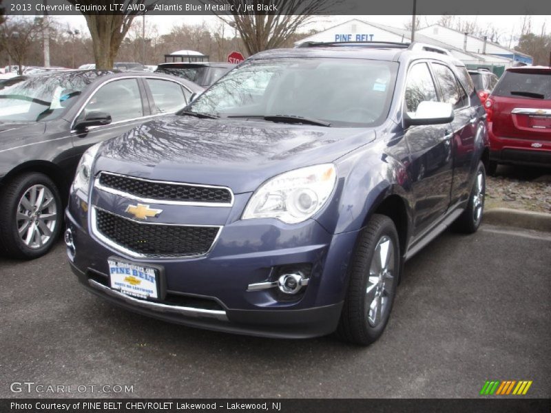 Atlantis Blue Metallic / Jet Black 2013 Chevrolet Equinox LTZ AWD