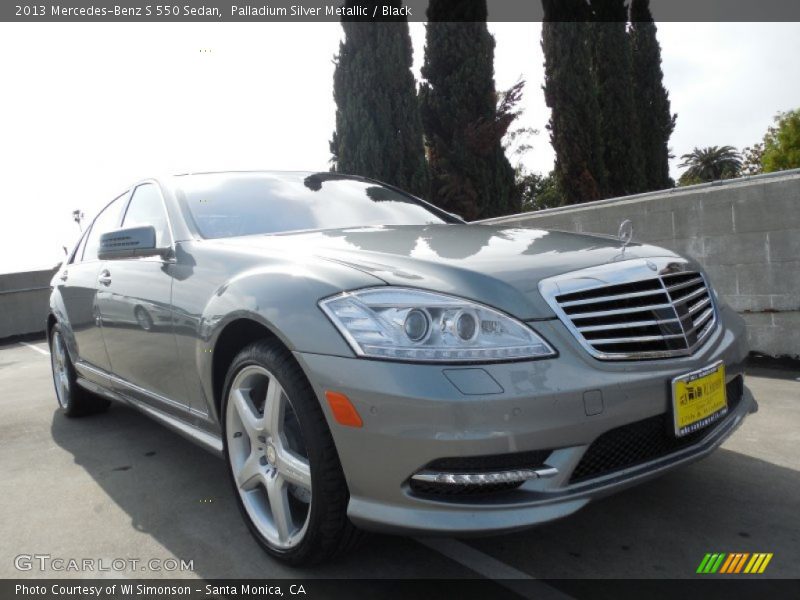 Palladium Silver Metallic / Black 2013 Mercedes-Benz S 550 Sedan