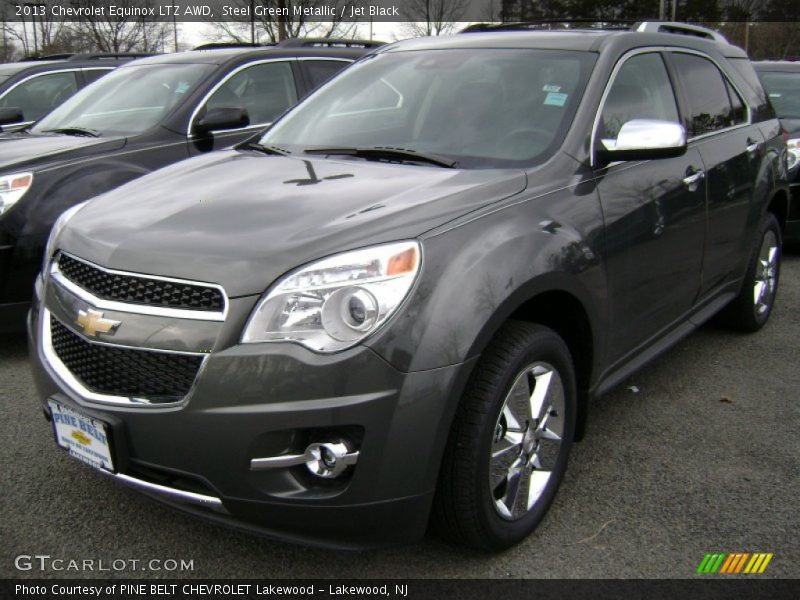 Steel Green Metallic / Jet Black 2013 Chevrolet Equinox LTZ AWD