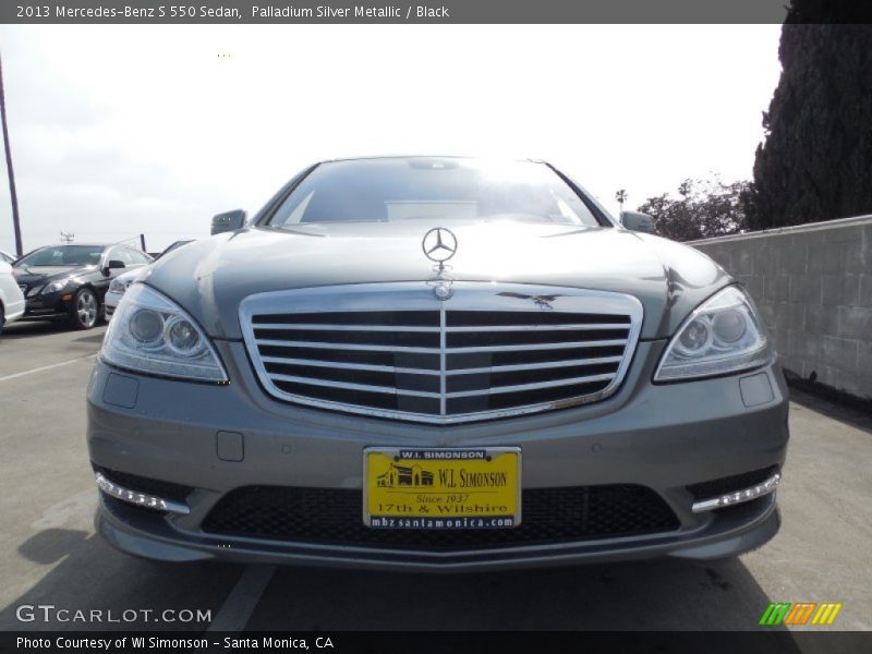 Palladium Silver Metallic / Black 2013 Mercedes-Benz S 550 Sedan