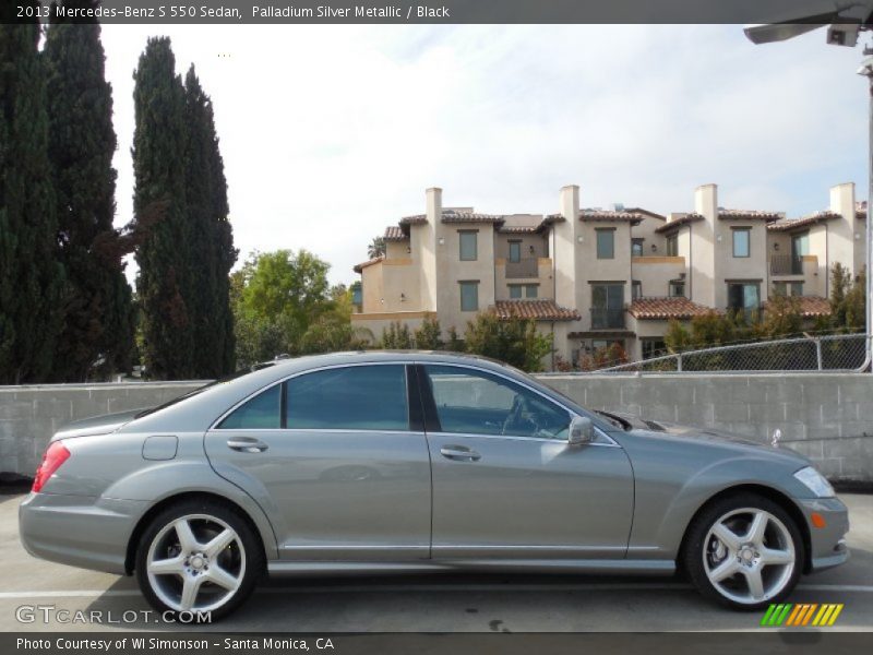 Palladium Silver Metallic / Black 2013 Mercedes-Benz S 550 Sedan