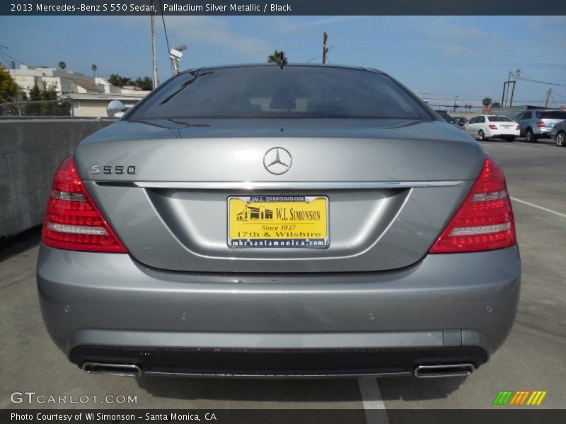 Palladium Silver Metallic / Black 2013 Mercedes-Benz S 550 Sedan