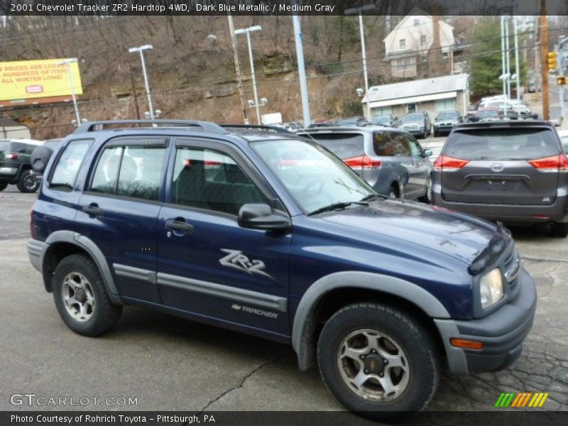 Dark Blue Metallic / Medium Gray 2001 Chevrolet Tracker ZR2 Hardtop 4WD