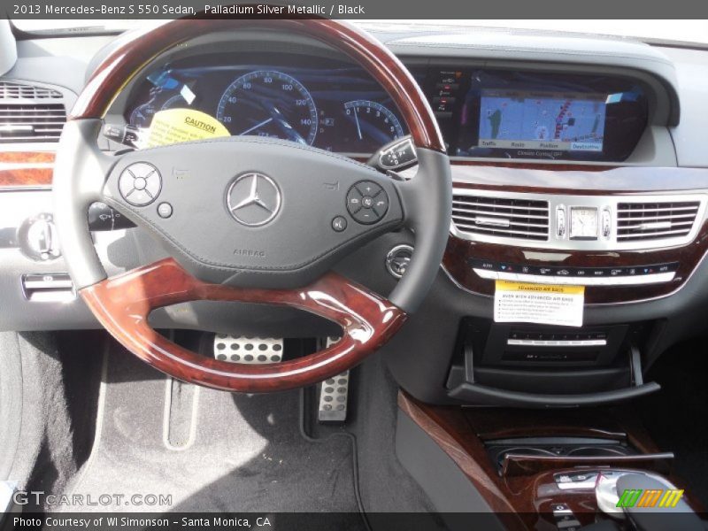 Palladium Silver Metallic / Black 2013 Mercedes-Benz S 550 Sedan