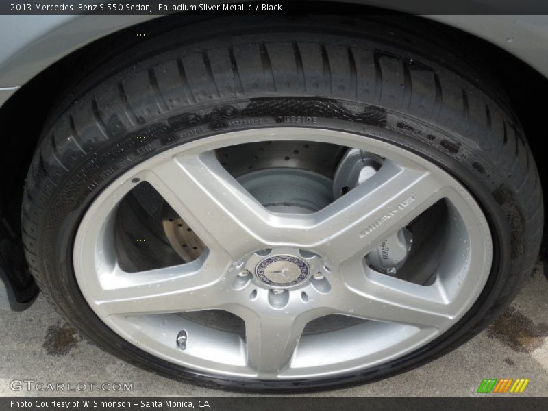 Palladium Silver Metallic / Black 2013 Mercedes-Benz S 550 Sedan