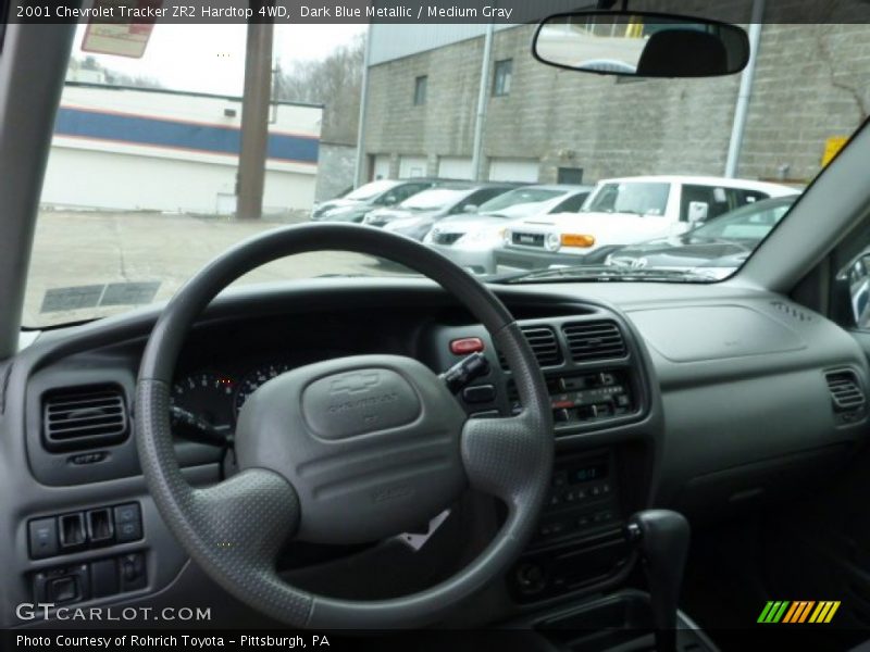 Dark Blue Metallic / Medium Gray 2001 Chevrolet Tracker ZR2 Hardtop 4WD