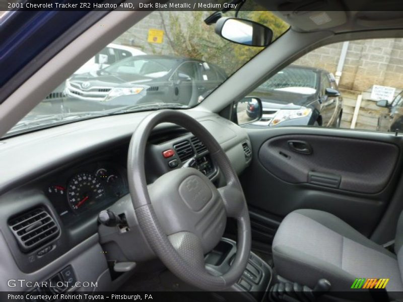 Dark Blue Metallic / Medium Gray 2001 Chevrolet Tracker ZR2 Hardtop 4WD