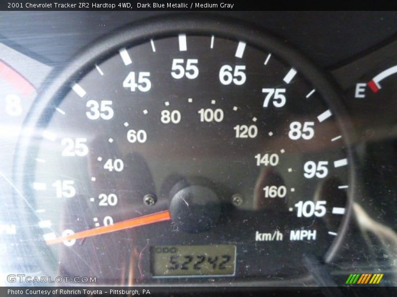 Dark Blue Metallic / Medium Gray 2001 Chevrolet Tracker ZR2 Hardtop 4WD