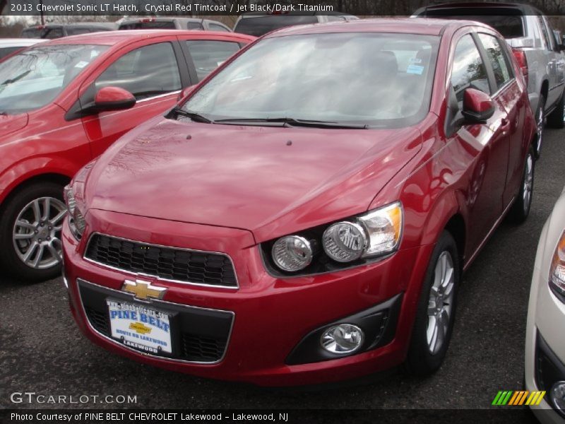 Crystal Red Tintcoat / Jet Black/Dark Titanium 2013 Chevrolet Sonic LT Hatch
