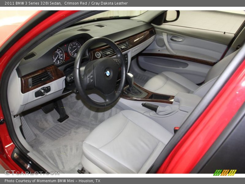 Crimson Red / Gray Dakota Leather 2011 BMW 3 Series 328i Sedan