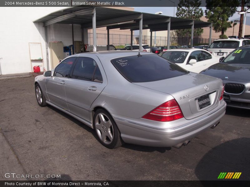 Brilliant Silver Metallic / Black 2004 Mercedes-Benz S 500 Sedan