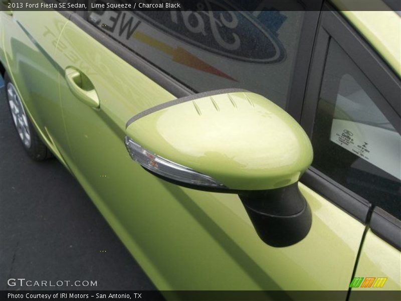 Lime Squeeze / Charcoal Black 2013 Ford Fiesta SE Sedan