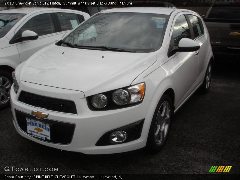 Summit White / Jet Black/Dark Titanium 2013 Chevrolet Sonic LTZ Hatch