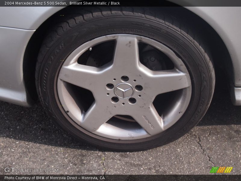 Brilliant Silver Metallic / Black 2004 Mercedes-Benz S 500 Sedan