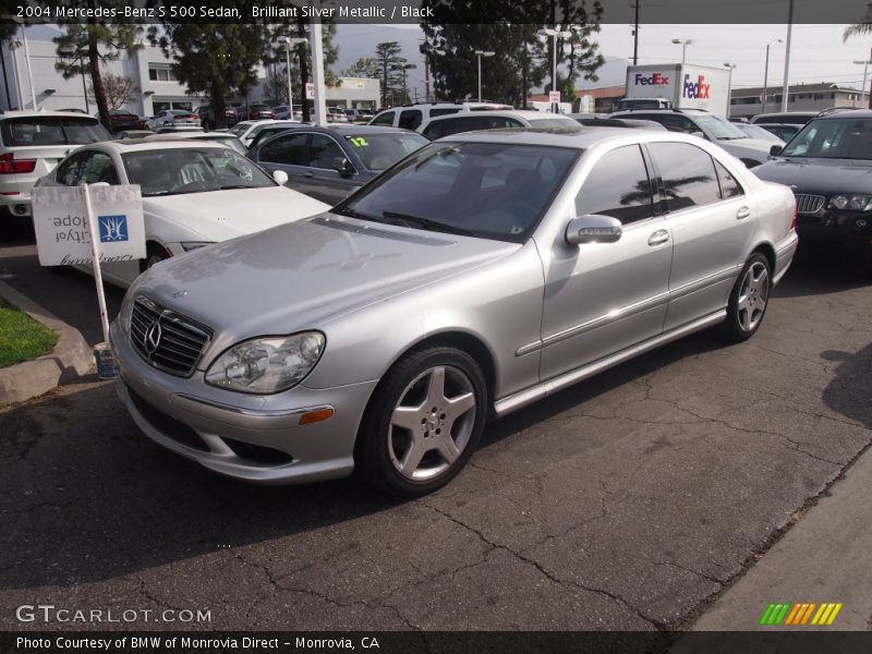 Brilliant Silver Metallic / Black 2004 Mercedes-Benz S 500 Sedan