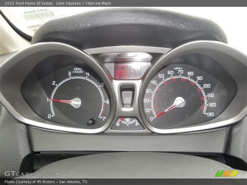 Lime Squeeze / Charcoal Black 2013 Ford Fiesta SE Sedan