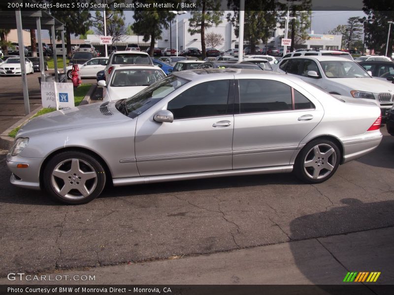 Brilliant Silver Metallic / Black 2004 Mercedes-Benz S 500 Sedan