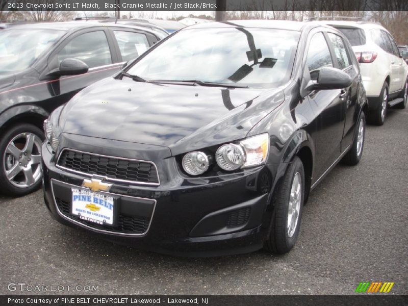 Black Granite Metallic / Jet Black/Brick 2013 Chevrolet Sonic LT Hatch