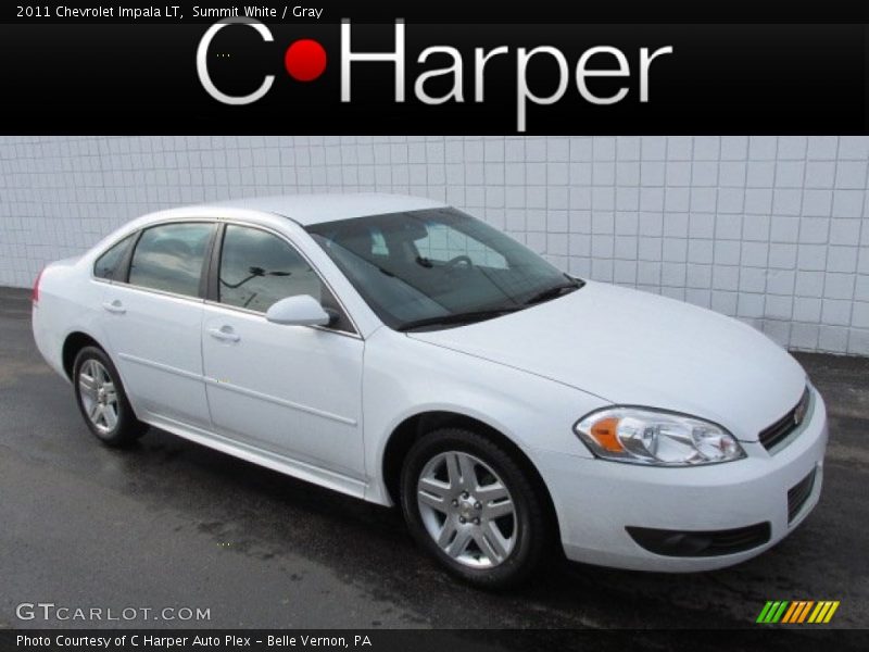Summit White / Gray 2011 Chevrolet Impala LT