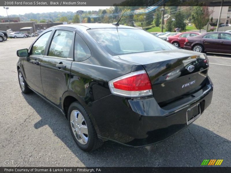 Black / Medium Stone 2008 Ford Focus S Sedan