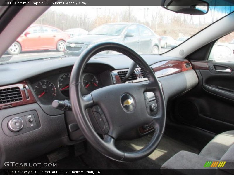 Summit White / Gray 2011 Chevrolet Impala LT