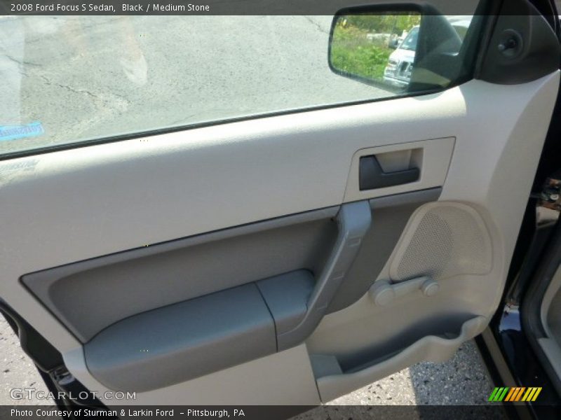 Black / Medium Stone 2008 Ford Focus S Sedan