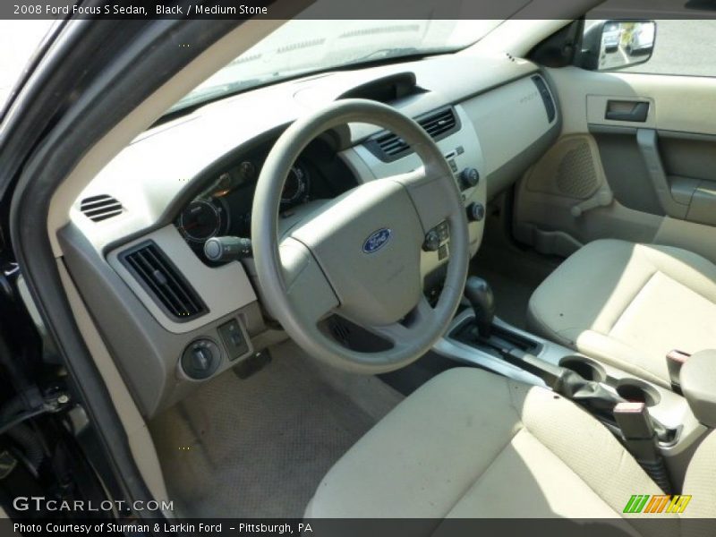 Black / Medium Stone 2008 Ford Focus S Sedan