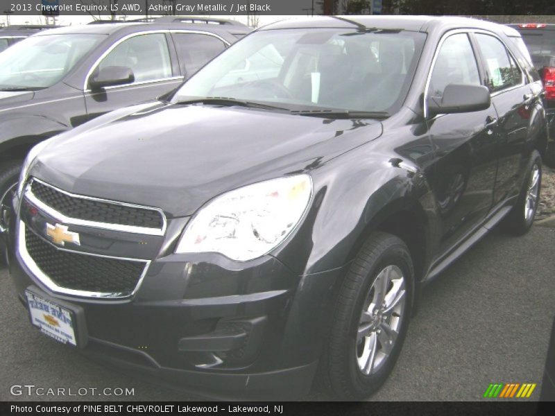 Ashen Gray Metallic / Jet Black 2013 Chevrolet Equinox LS AWD