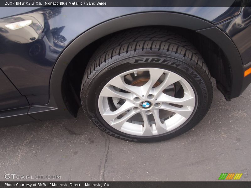 Monaco Blue Metallic / Sand Beige 2007 BMW X3 3.0si