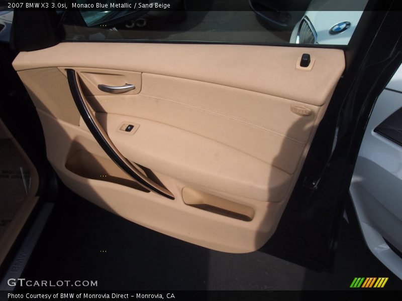 Monaco Blue Metallic / Sand Beige 2007 BMW X3 3.0si