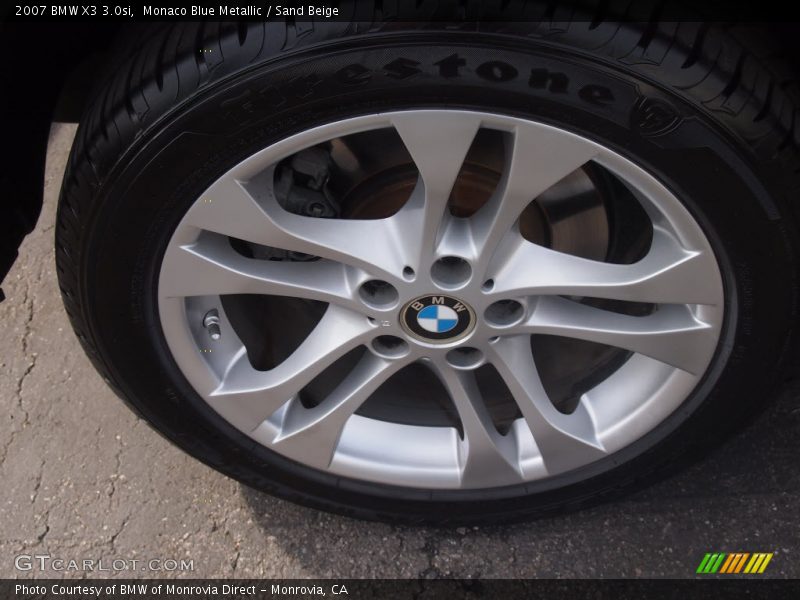 Monaco Blue Metallic / Sand Beige 2007 BMW X3 3.0si