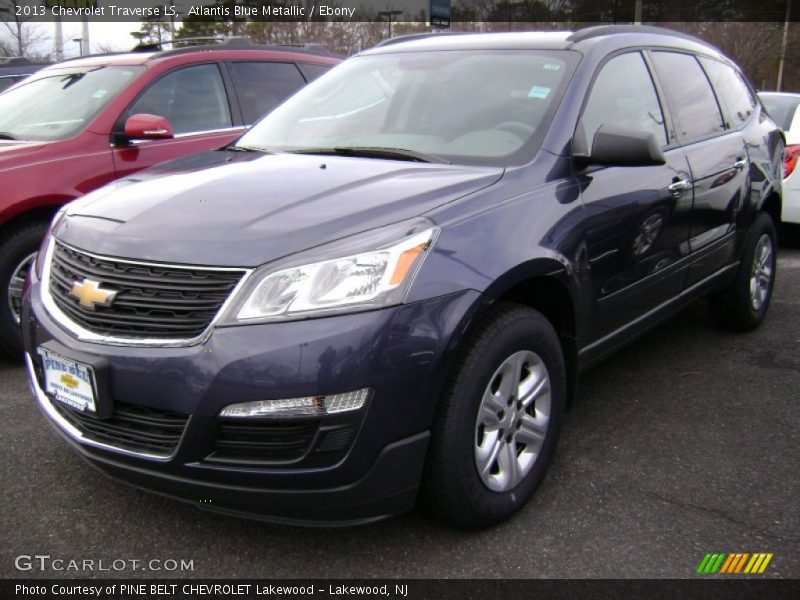 Atlantis Blue Metallic / Ebony 2013 Chevrolet Traverse LS