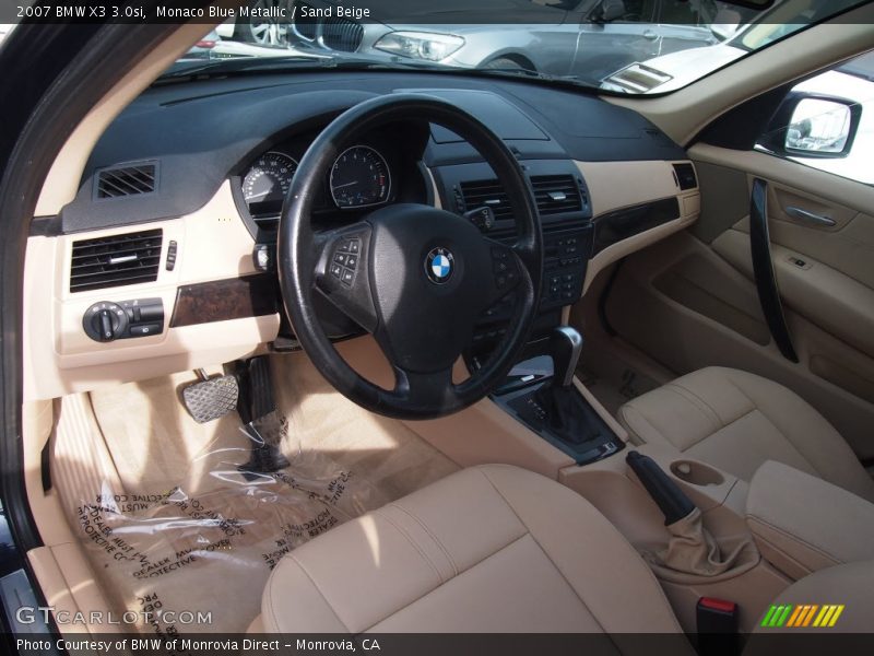 Monaco Blue Metallic / Sand Beige 2007 BMW X3 3.0si